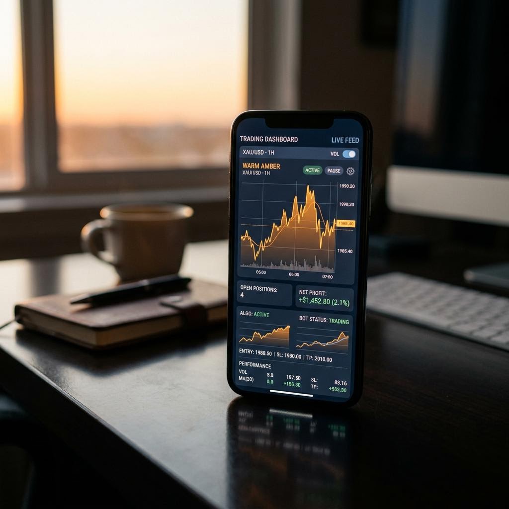 Kryvion Pro cryptocurrency dashboard on mobile device